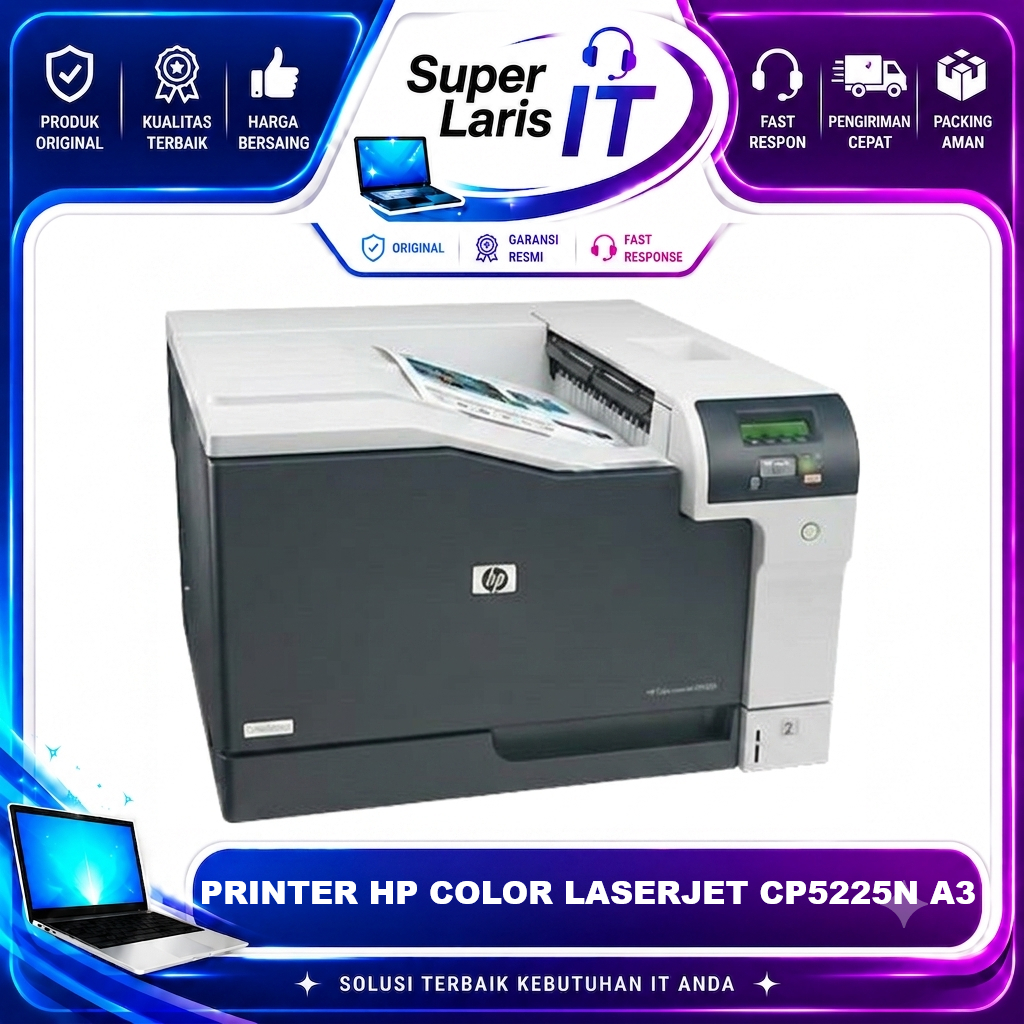 HP Printer Laser CP5225n Color A3 LaserJet