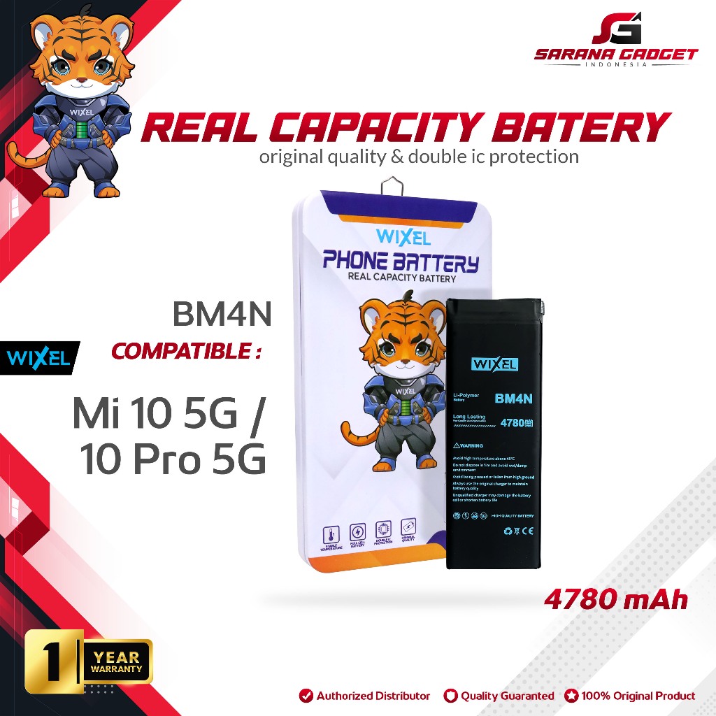WIXEL Baterai BM4N XiaoMi Mi 10 5G Mi10 Pro Batre Batrai Battery Original Ori HP Handphone BM 4N Dou