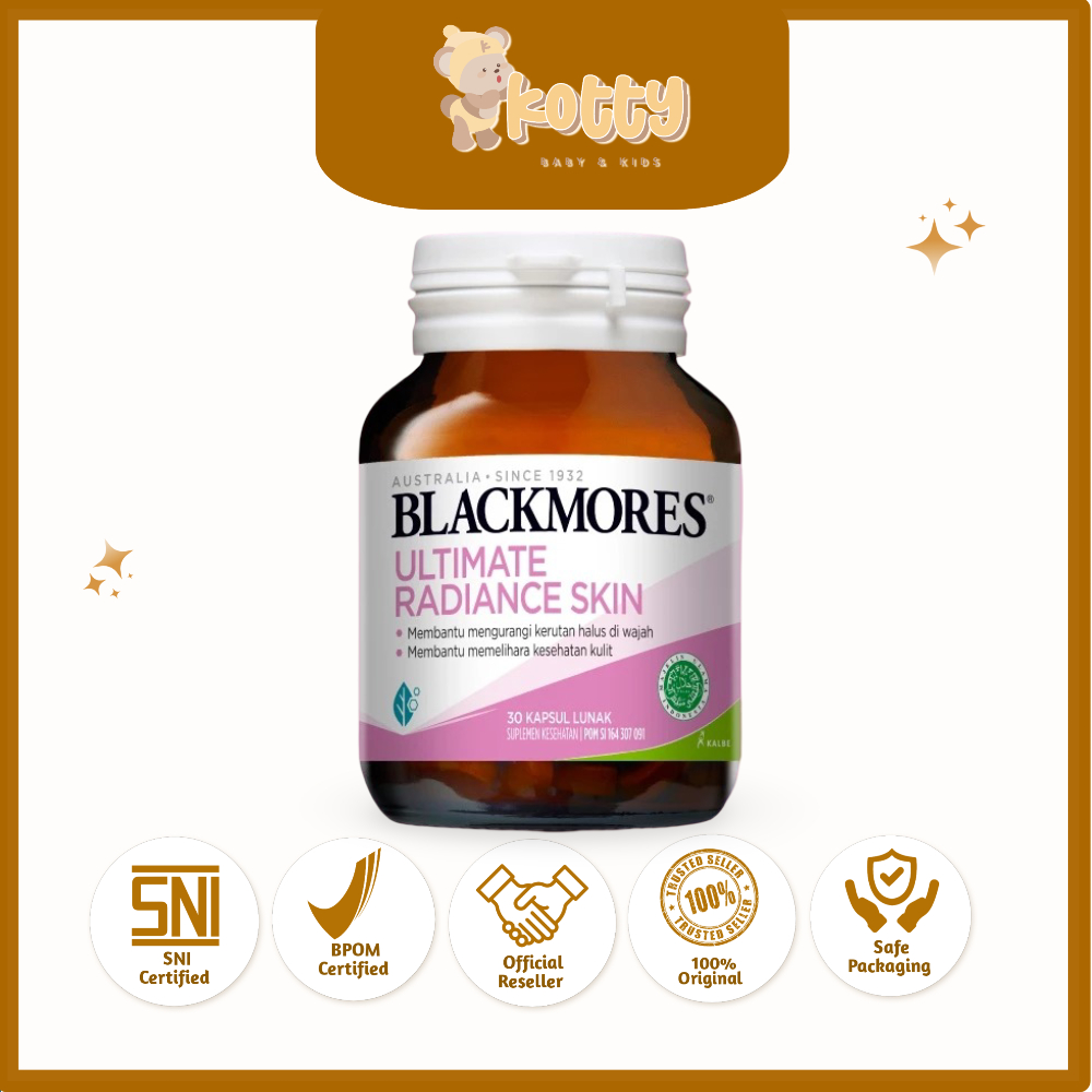 Blackmores Ultimate Radiance Skin 1 Kapsul Sehari Mengandung Kolagen, Vit E, Ekstrak Teh Hijau & Lai
