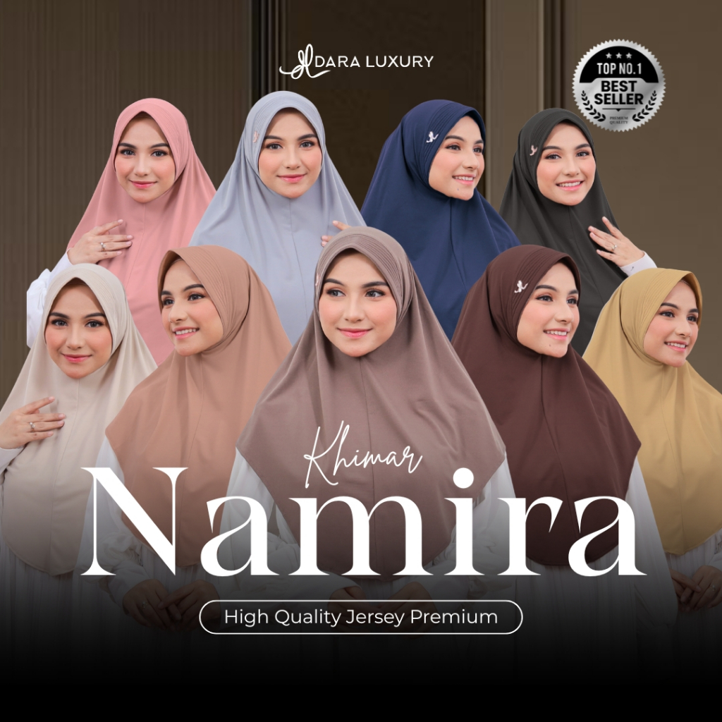 Dara Luxury | Namira New Colors | Hijab Khimar Jersey premium Jersey Premium