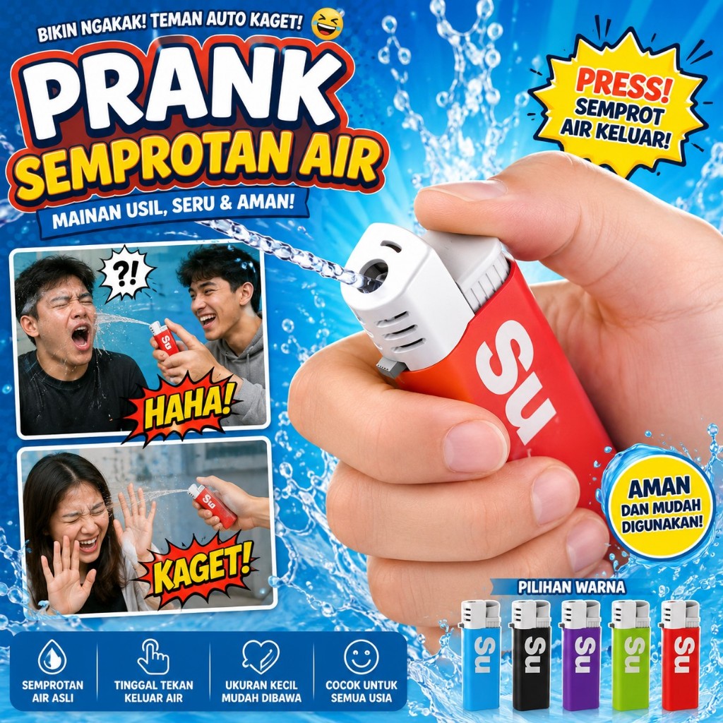 Korek Api Air Prank Mainan Pistol Air Model Korek Api Water Gun Lighter Prank Mainan Prank Korek Api
