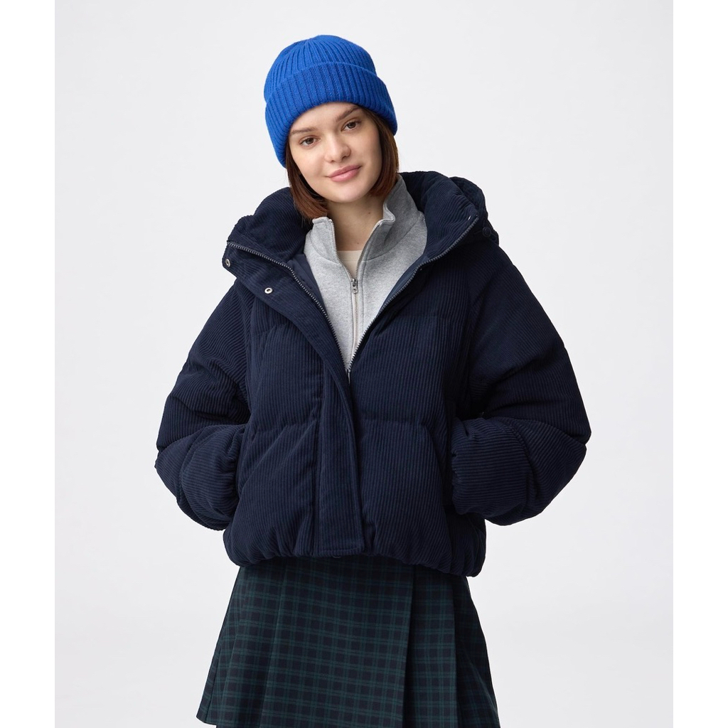 RESTOCK GU JAPAN Warm-Padded Corduroy Blouson Navy XS