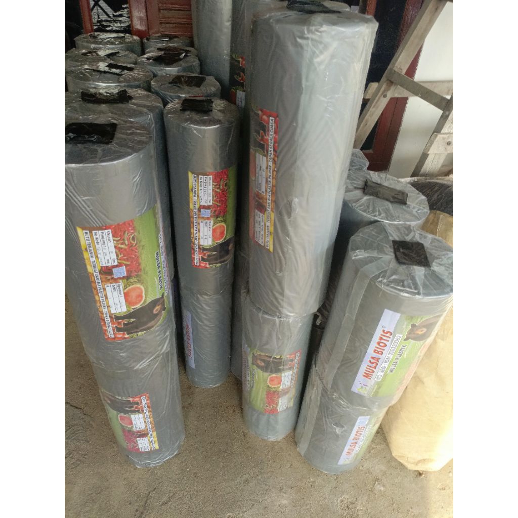 PLASTIK MULSA BIOTIS 120 CM X 394 METER PANJANG 394 METER- 15 KG - 30 MIKRON TEBAL HITAM PERAK