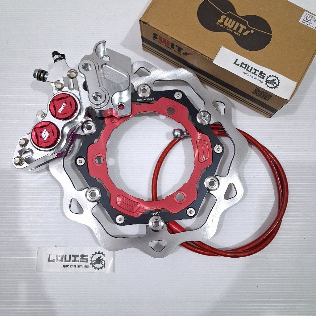 paket kaliper cakram depan AEROX kaliper bigpot SWITS KOIN disc model galfer 260mm