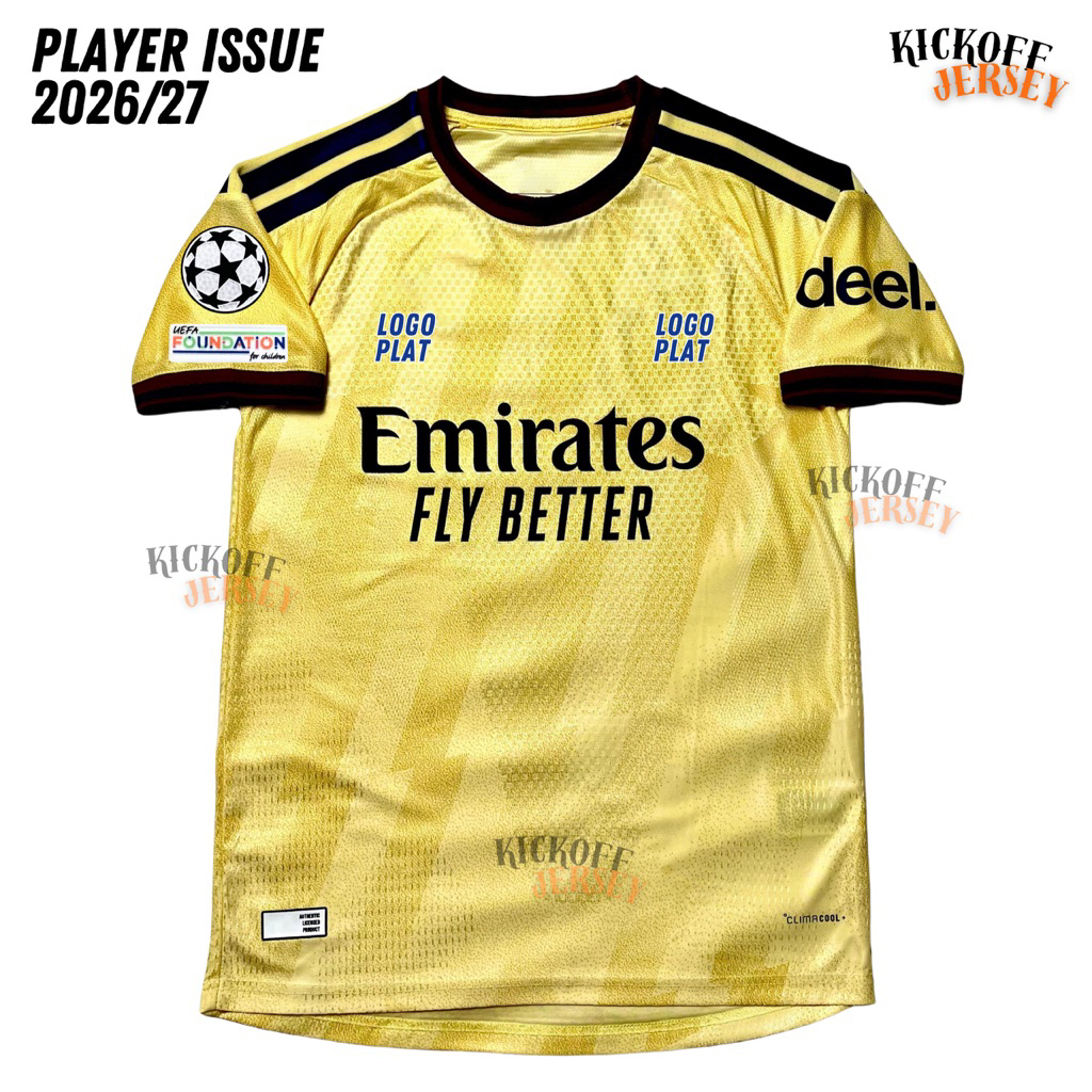(PLAYER ISSUE) KOLEKSI ARSENAL 3RD THIRD PI NEW SEASON 2026 2027 FULL PATCH