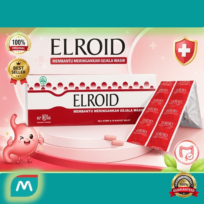 ELROID STRIP 10 TABLET TARADISIONAL HERBAL MENGOBATI WASIR AMBEIEN