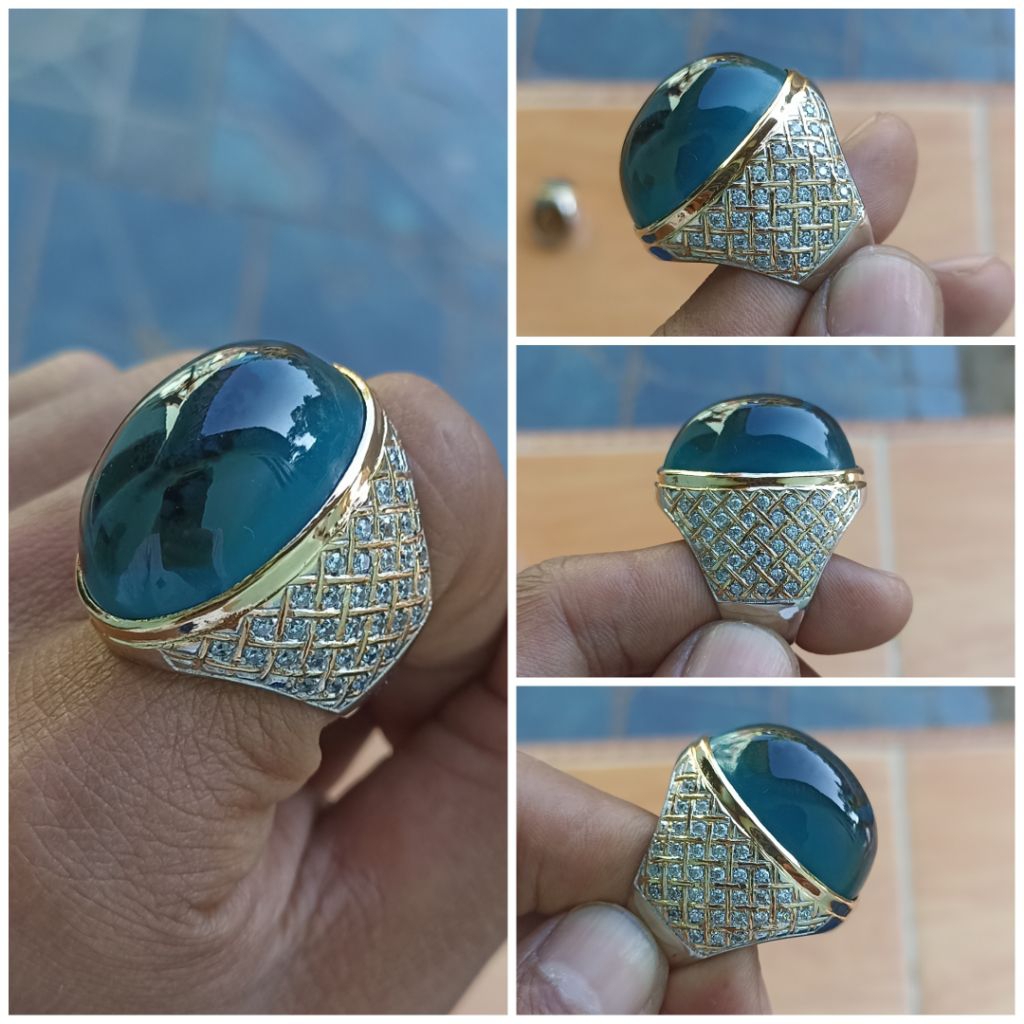 CINCIN BATU BACAN DOKO MEJIKO BAHAN KUNINGAN SARI SUPER