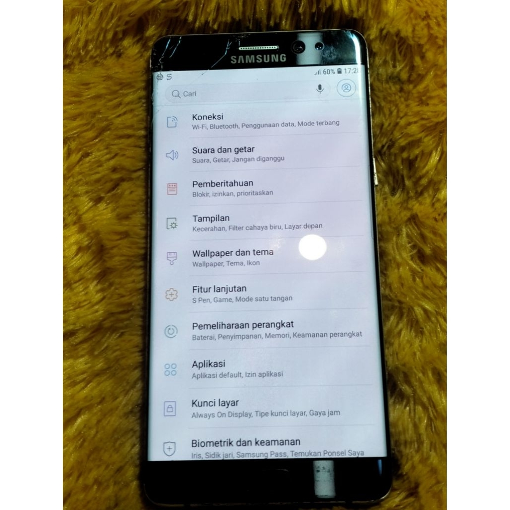frame lcd touchscreen samsung note fe  n935f copotan