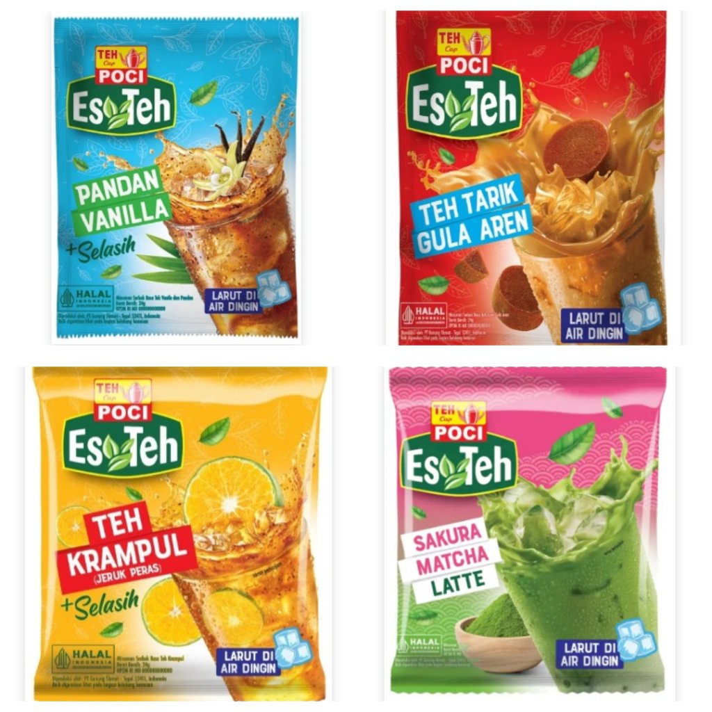 Es Teh Poci Teh Tarik bubuk 4 Varian Rasa / NEW