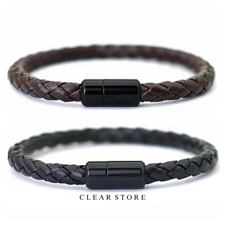 Gelang Kulit Minimalis Tango Fashion Pria Gaya Keren Vintage Model Kekinian