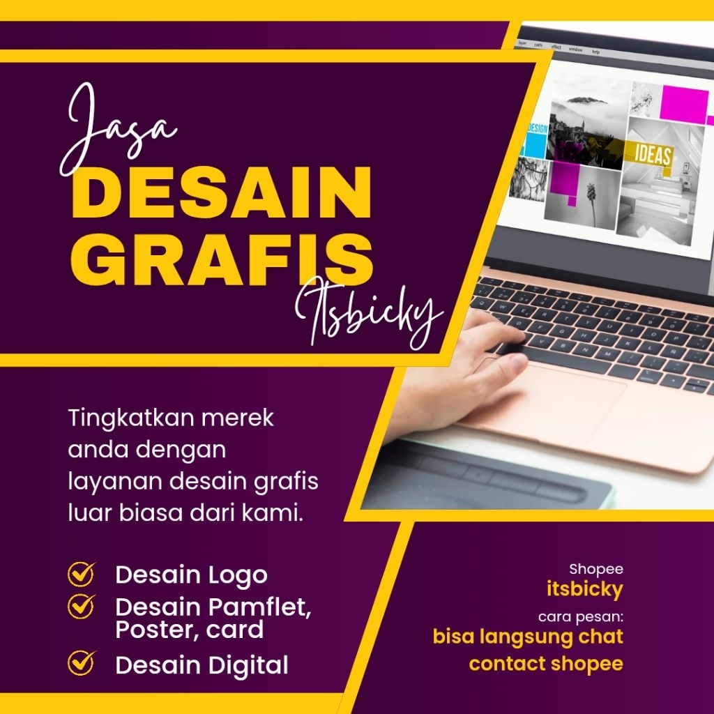 Jasa edit desain poster, card infografis leaflet dll