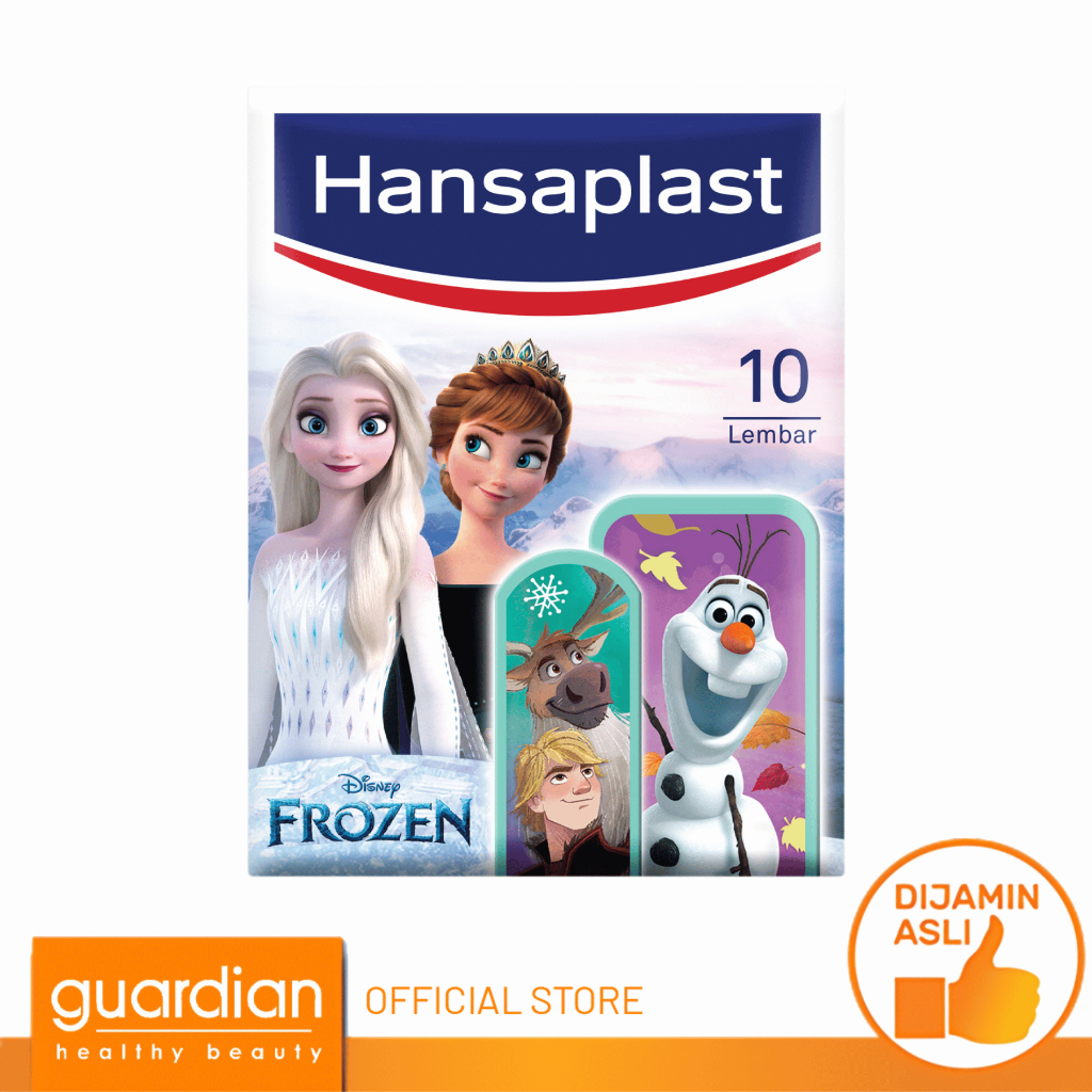 HANSAPLAST Plester Anak Disney Frozen Kids isi 10 P3K Plester Kain - Tahan air, dilepas tidak sakit