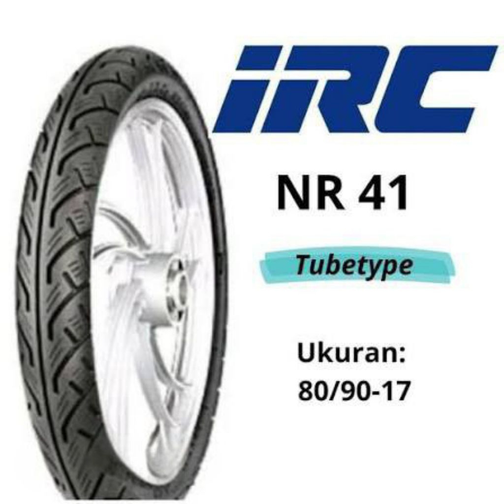 BAN LUAR IRC NR41 80/90-17 TUBETYPE - BAN MOTOR BEBEK RING 17 SUPRA REVO JUPITER VEGA