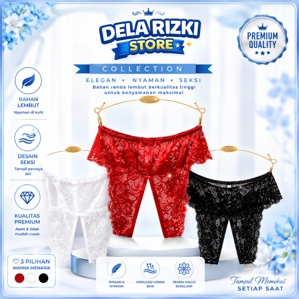 CELANA DALAM UKURAN JUMBO / GSTRING JUMBO MID WAIST / CD JUMBO RENDA WANITA