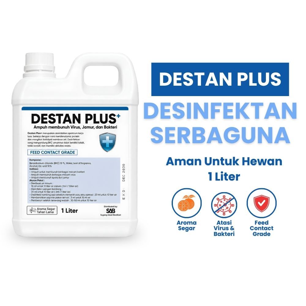 Destan Plus 1L - Desinfektan Serbaguna - Desinfektan ruangan - Desinfektan Aman untuk Hewan