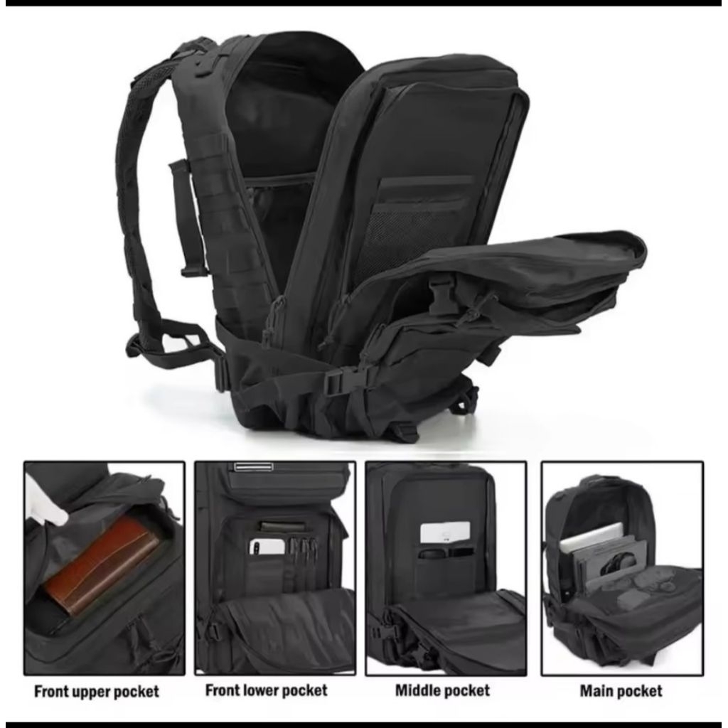 TAS RANSEL TACTICAL TAS BAGPACK PRIA IMPORT KAPASITAS 50L