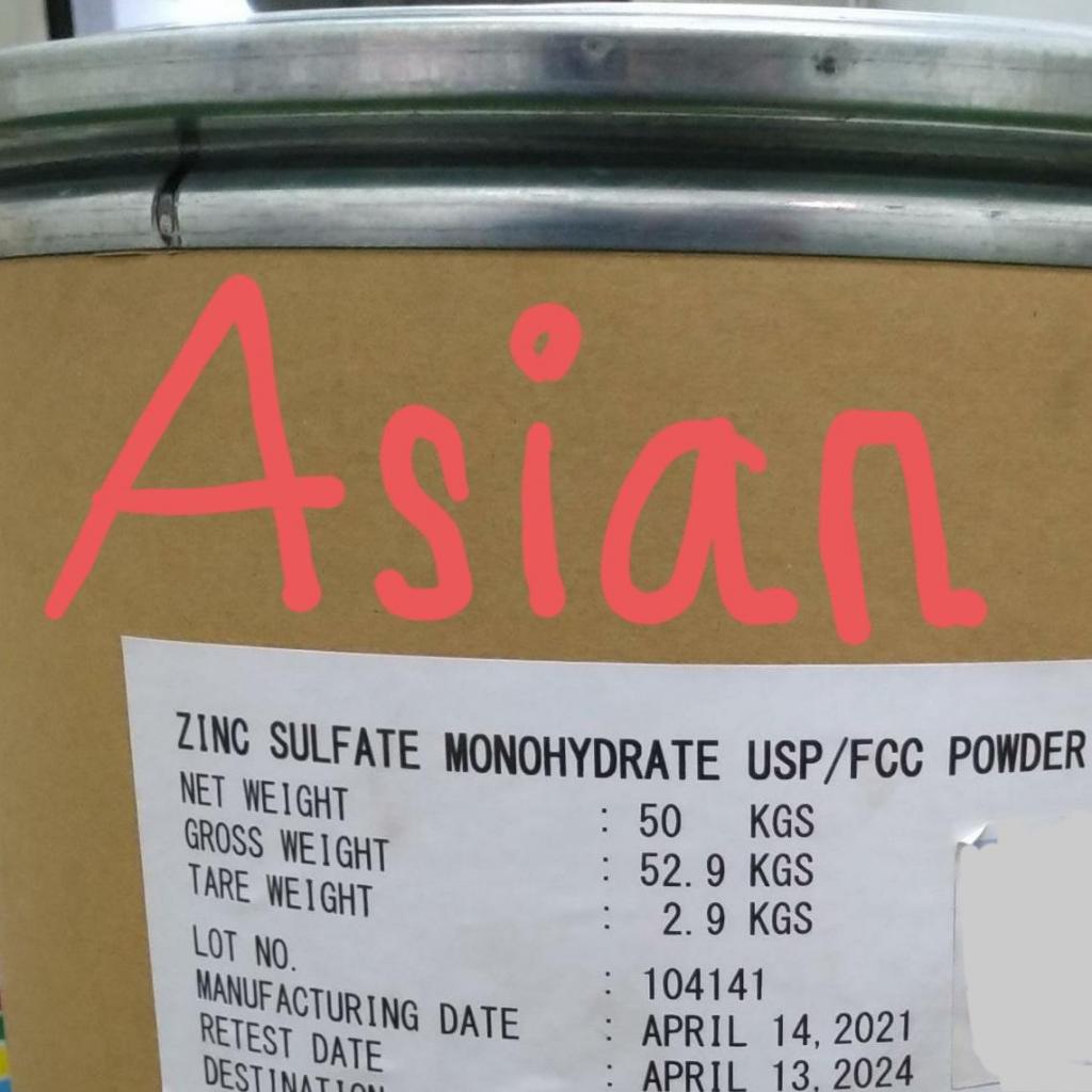 Zinc Sulfat -Zinc Sulphate - ZnSO4 - Zink Powder Farmasi Pharma 1 kg