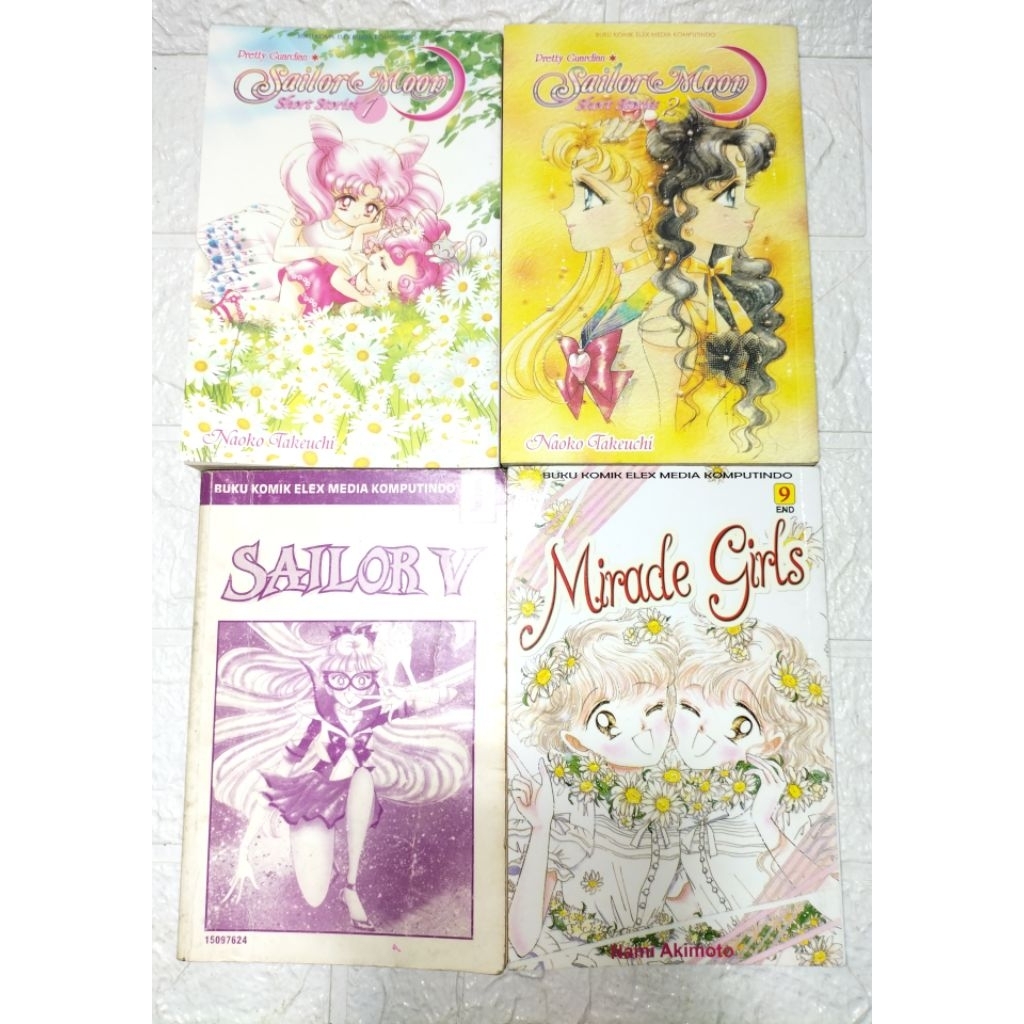 4 pcs buku komik sailormoon sailor v miracle girls