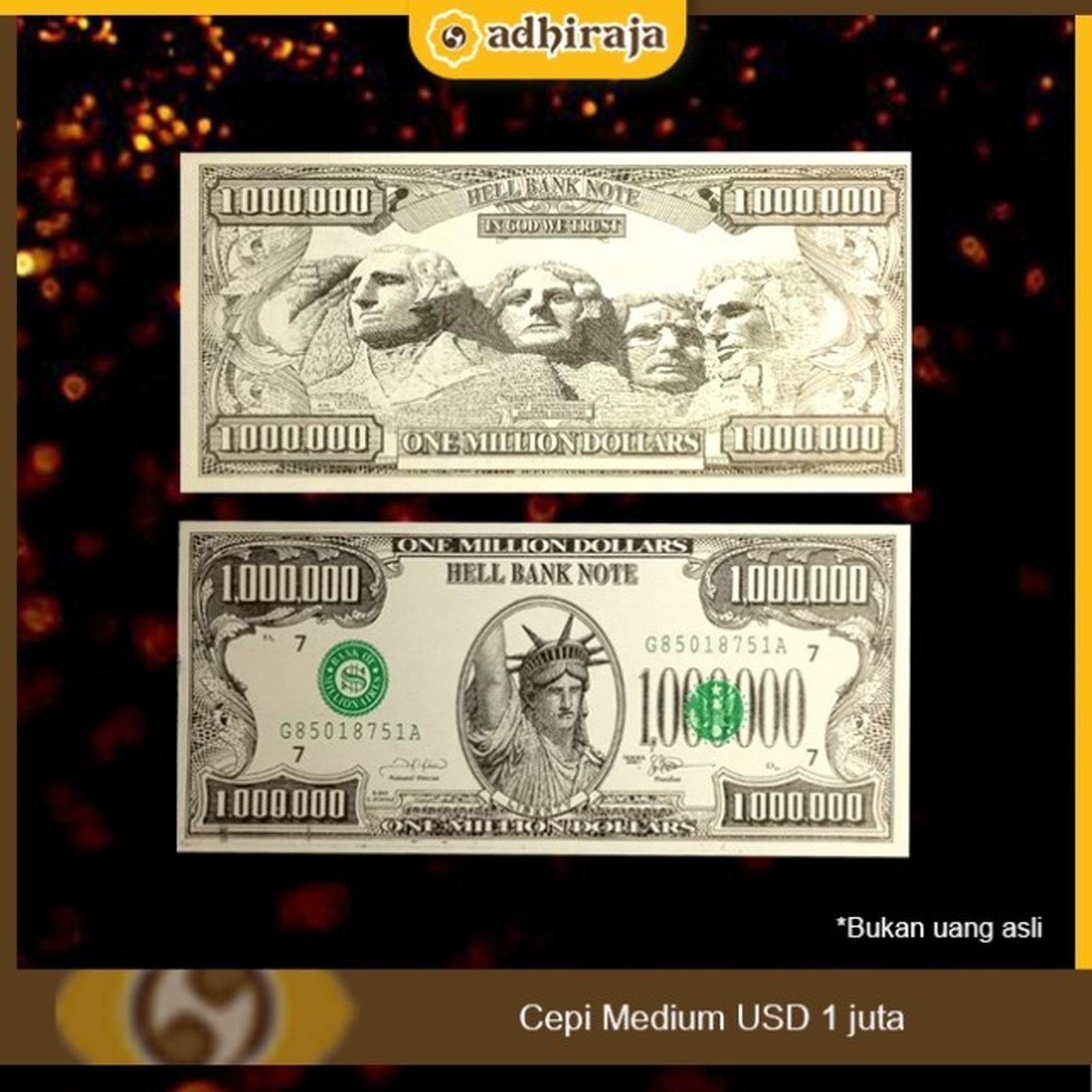 Uang Kertas Cepi Medium USD 1 juta