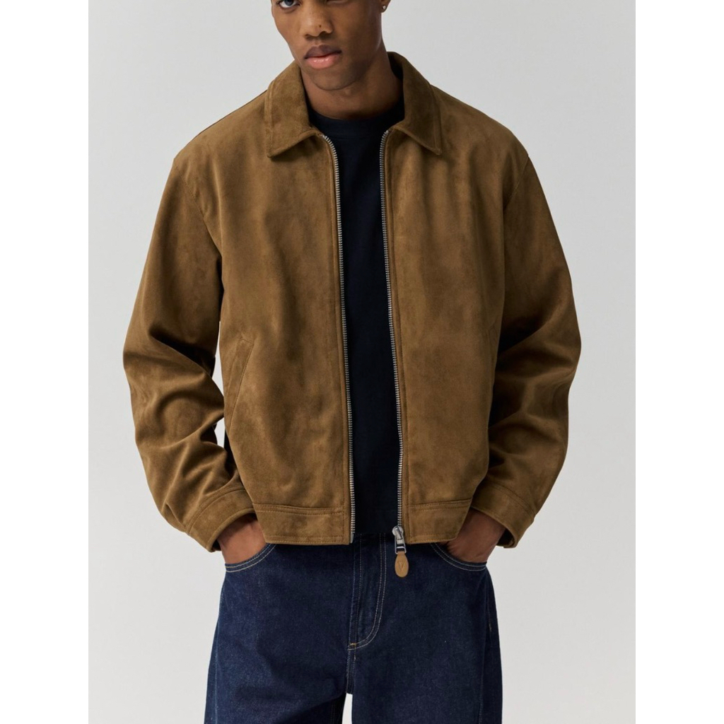 Jaket Suede Cowok Pull&Bear