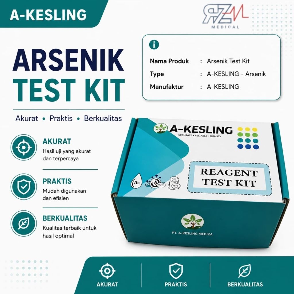 Alat Uji Kadar Arsenik A-Kesling Arsenik Test Kit Reagent
