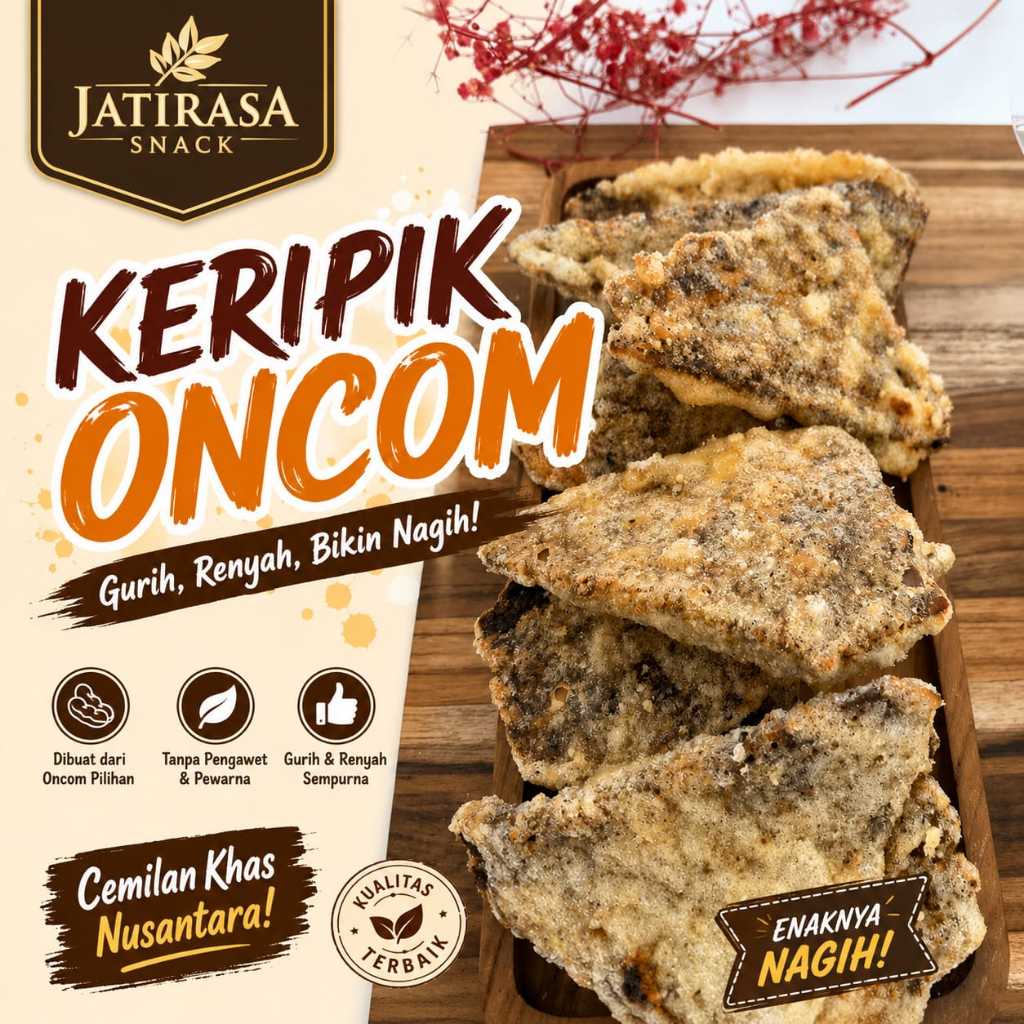 Keripik Oncom Goreng Cemilan Khas Oleh Oleh Bandung Legendaris Gurih Renyah Isi Banyak