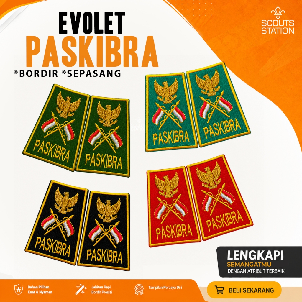 Evolet Paskibra Bordir / Evolet Paskibraka Bordir / Tanda Pundak Paskibra
