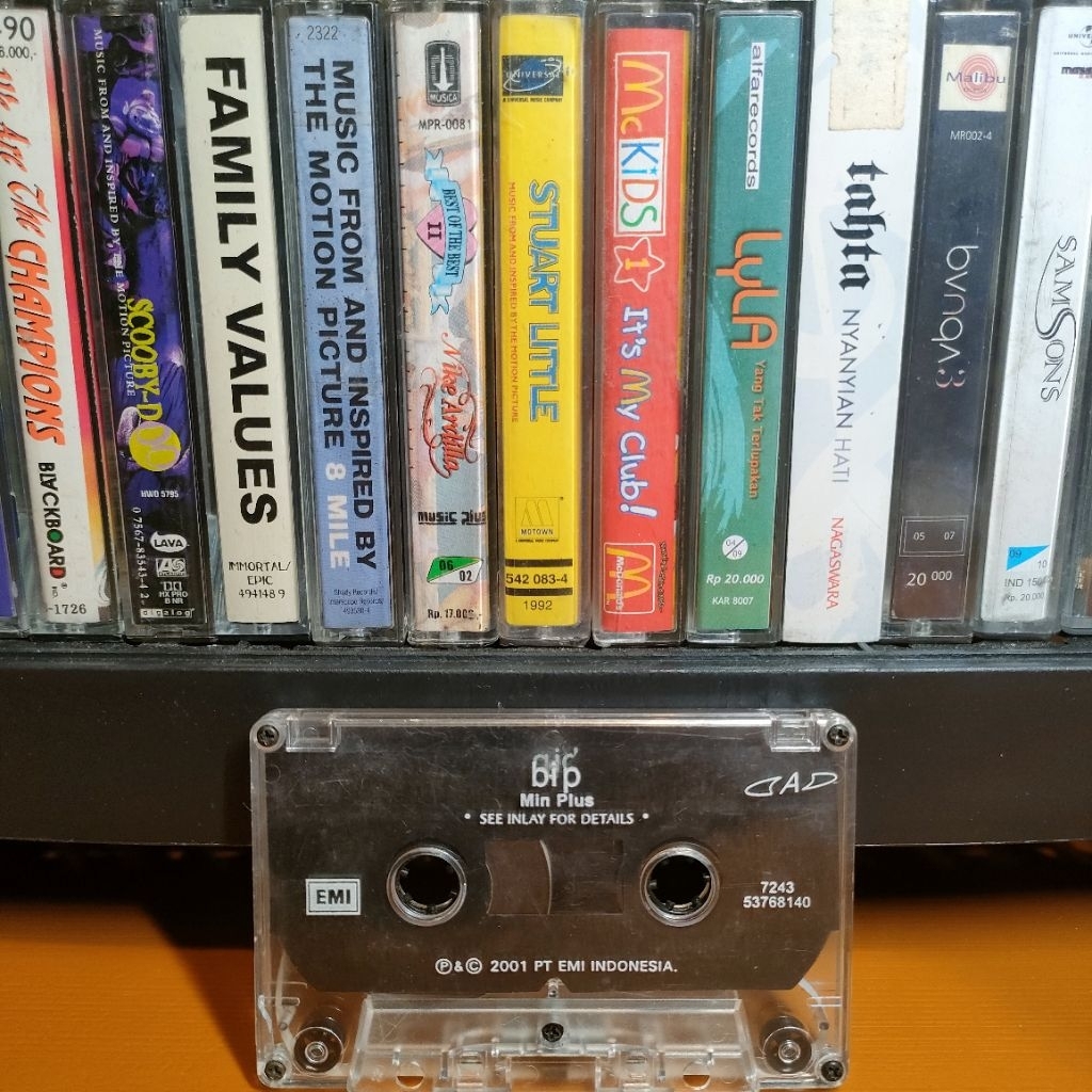 Kaset Pita BIP Min Plus hanya kaset