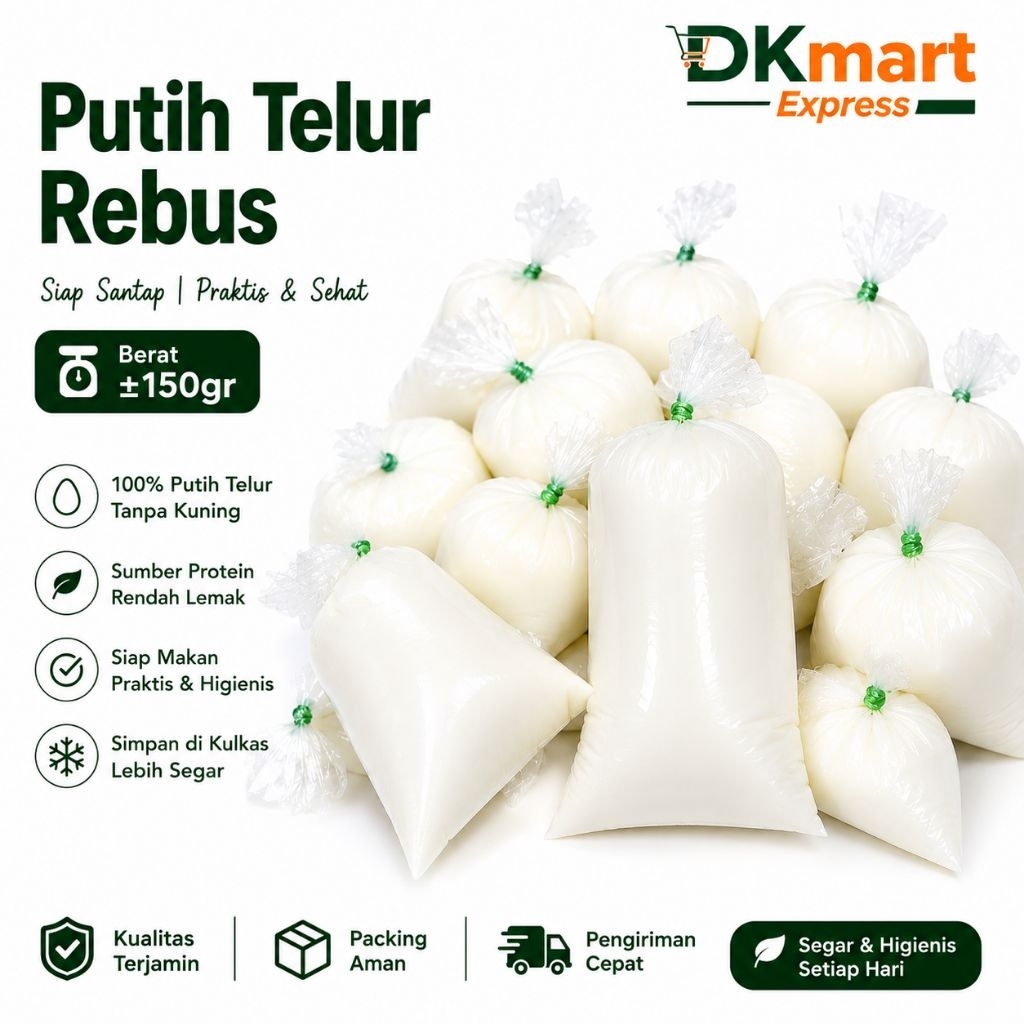 putih telur rebus - putih telur kukus - putih telur matang