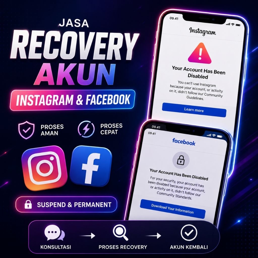 Jasa Unban Akun Instagram/Facebook Suspend/Disabled