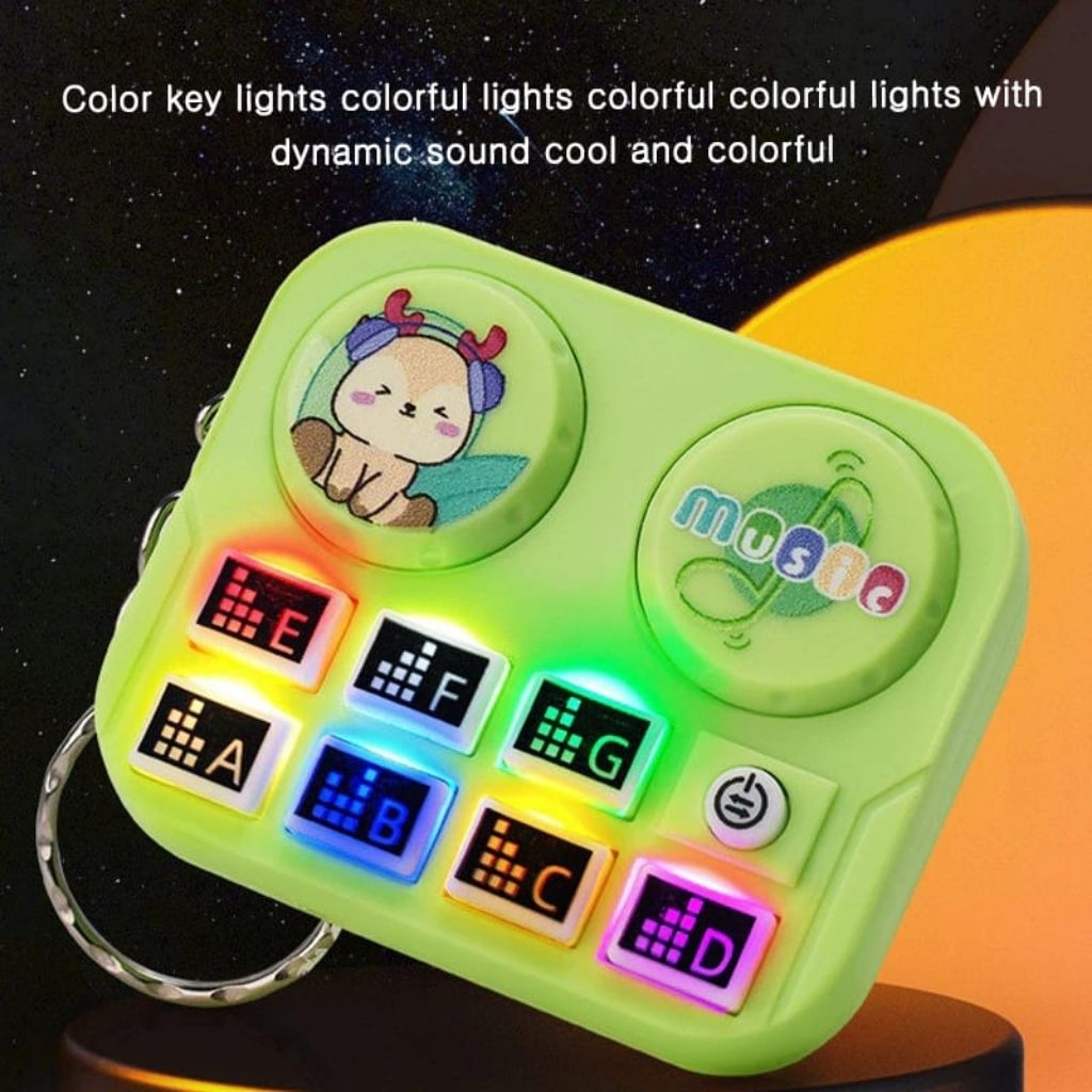 1306 mainan gantungan kunci mini DJ keychan /mainan gantungan kunci tas mini ada musik dan lampu /ma