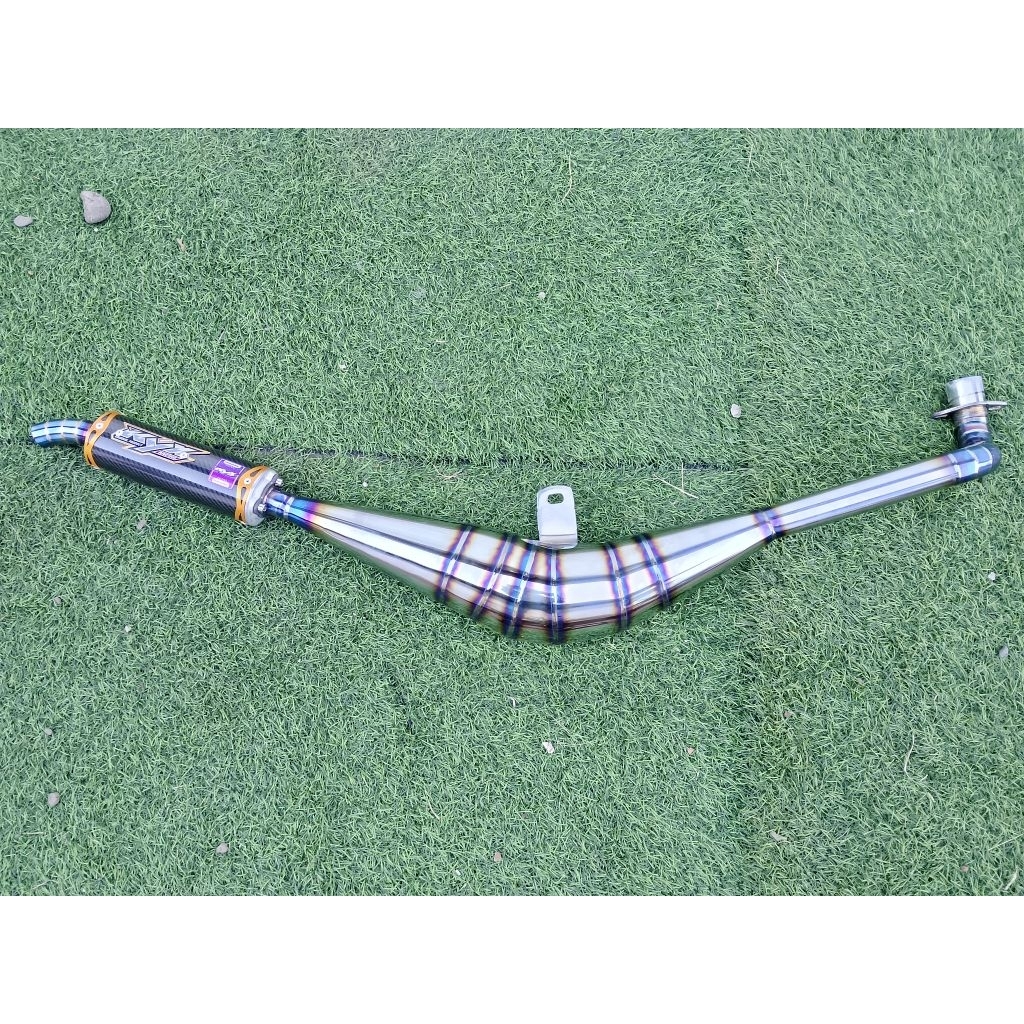 Knalpot Kyx Tornado full stainless blue