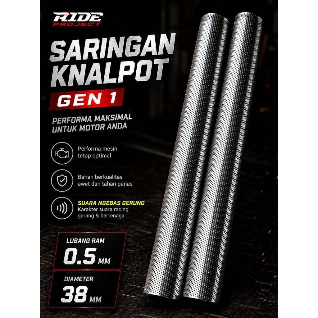 saringan knalpot CMS gen 1 / pipa saringan knalpot copy CMS / saringan CMS
