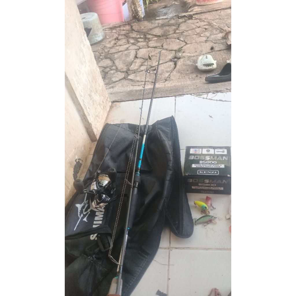 1 Set Pancing Casting Joran Gasak 702 UL Dan Rell Kenzi Bosman Uk 800 Bekas No Minus