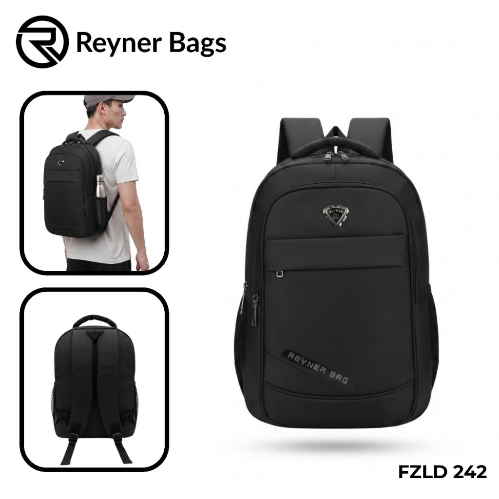 Tas Reyner - Tas Ransel Laptop - Tas Ransel - Tas Hitam - Tas Kuat - Tas Kantor - Tas Sekolah - Tas 
