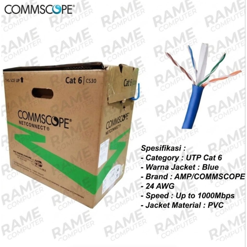 KABEL LAN CAT6E AMP CommScope Cable UTP Cat6/ FTP CAT6
