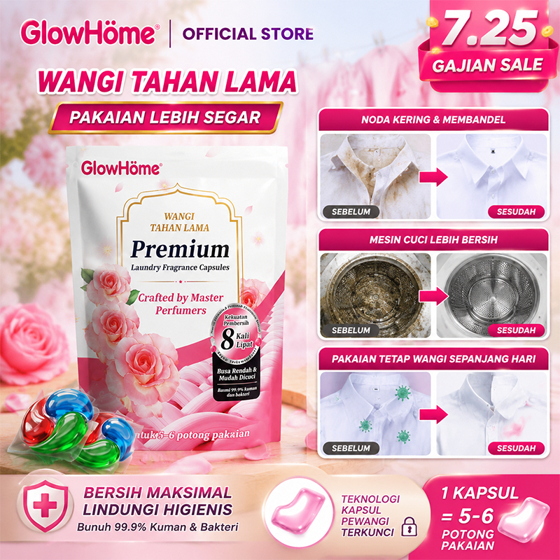 [PROMO 9.9] Laundry Pods 3in1 Refill Bag | Deterjen Kapsul Sakura Blossom, Anti Noda, Wangi Tahan La