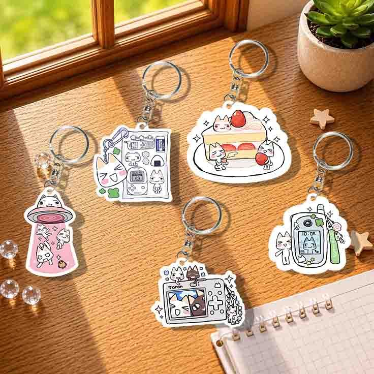 Doko Demo Issyo : High-Quality 5cm Acrylic Keychain - Double-Sided Print