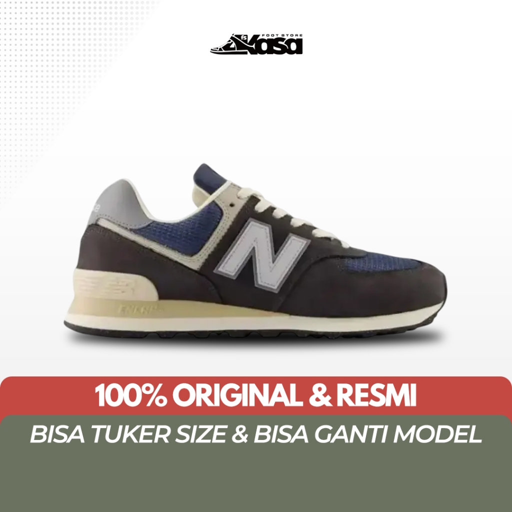 Sepatu Sneakers Pria NB 574 Black Cement Slate Grey U574SGG