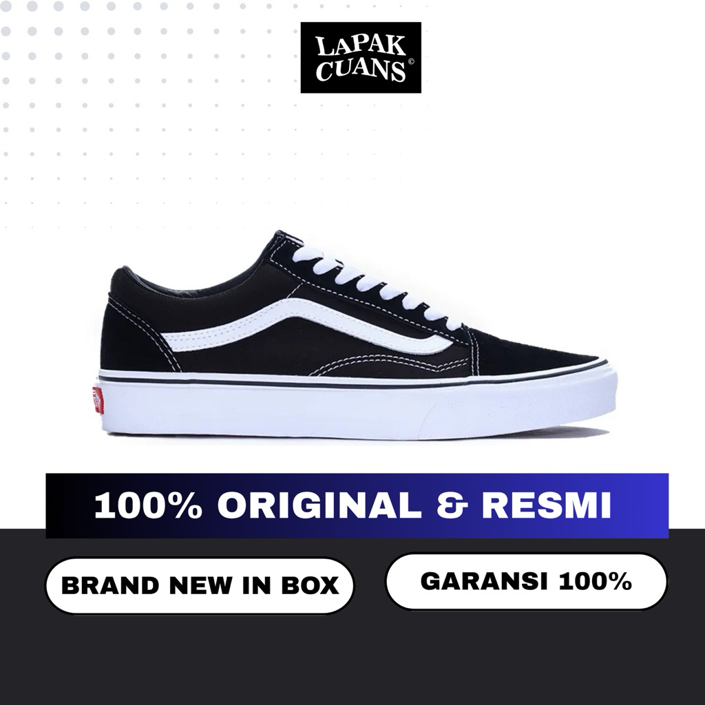 Vans Classic Old Skool Black White (RESMI PT. NAVYA)