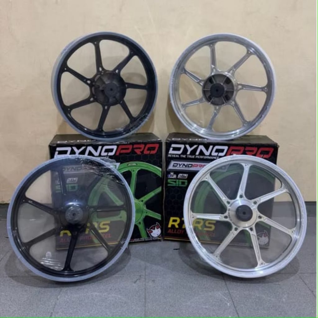 VELG DYNOPRO MALAYSIA NINJA R RR SS UKURAN DEPAN RING 17 LEBAR 185 - BELAKANG RING 17 LEBAR 250