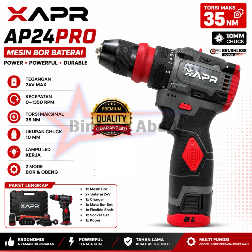 APR Bor Brushless Driver 10MM AP24PRO / Bor Brushless Driver 10 MM Keyless Auto Lock