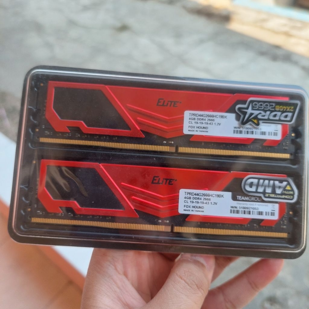 RAM Team Elite DDR4 2x4GB 8GB 2666Mhz CL19