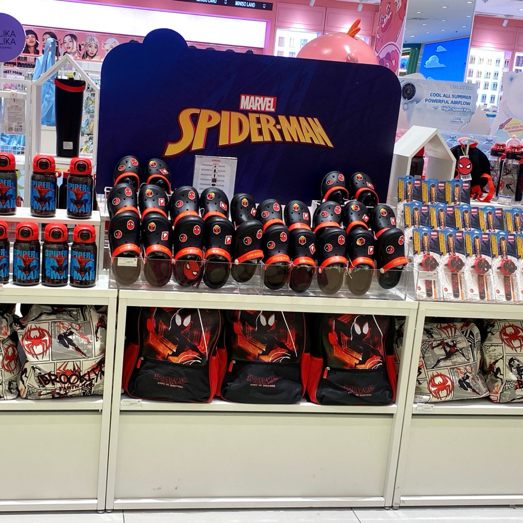 Miniso x Spiderman - Backpack Totebag Cap Tumblr Keychain Spiderman Original Miniso