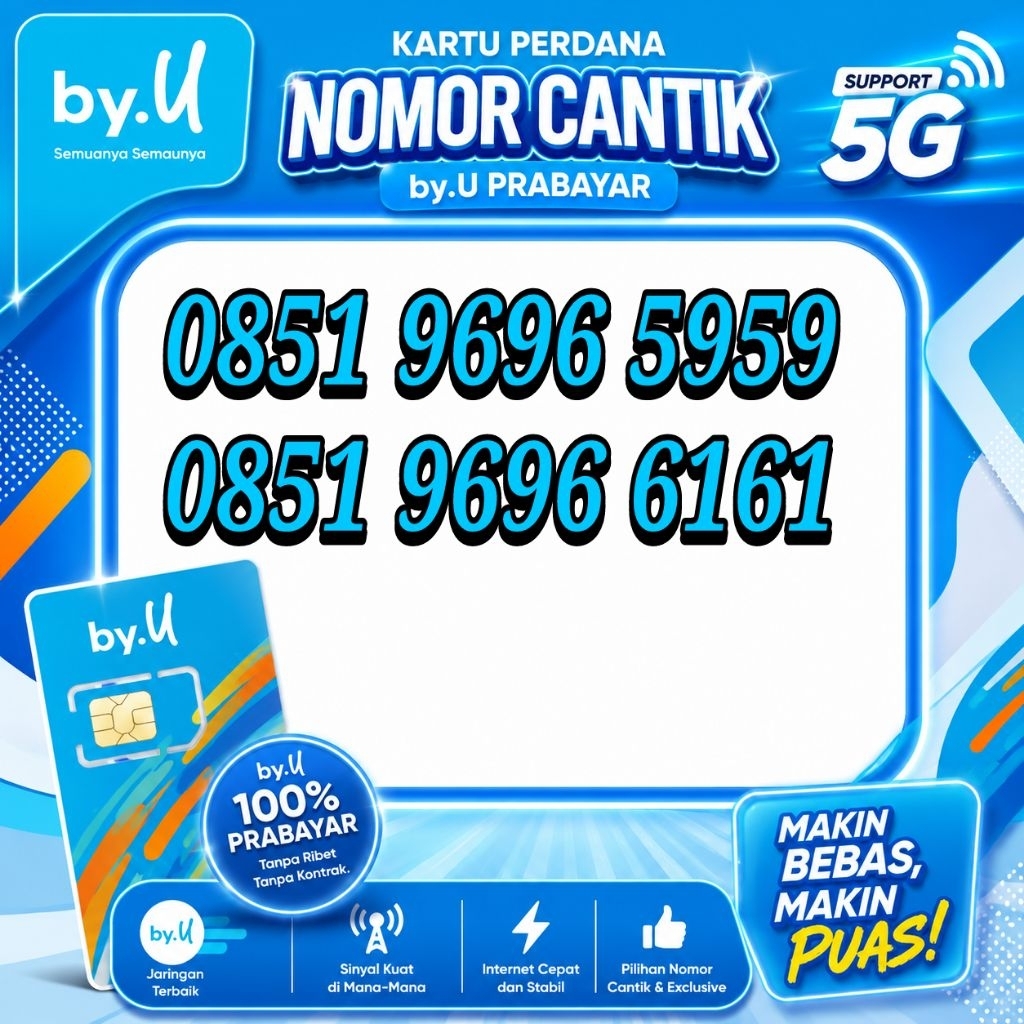 Nomor cantik byu kartu perdana double abab nomor cantik byu