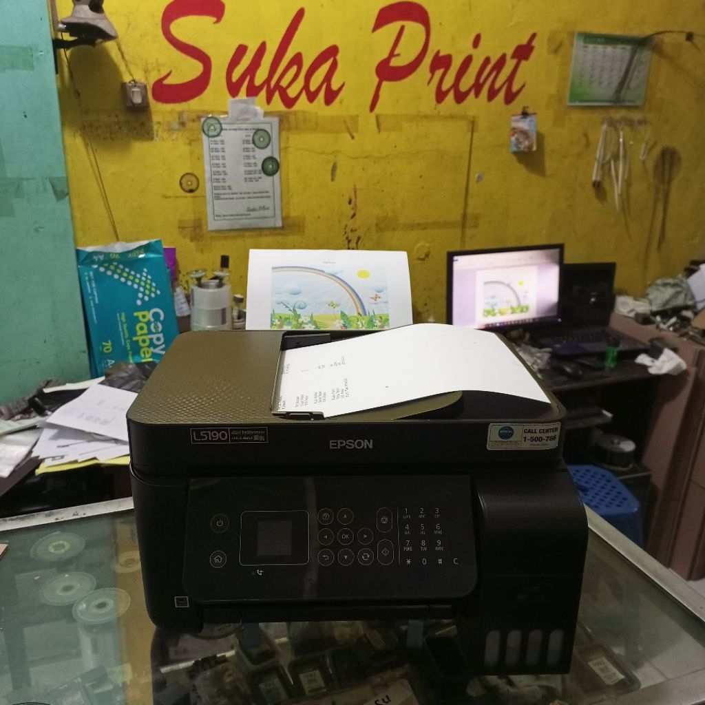 Printer Epson L 5190 Second Normal ( Print, Scan, Copy + Wifi ) Adf