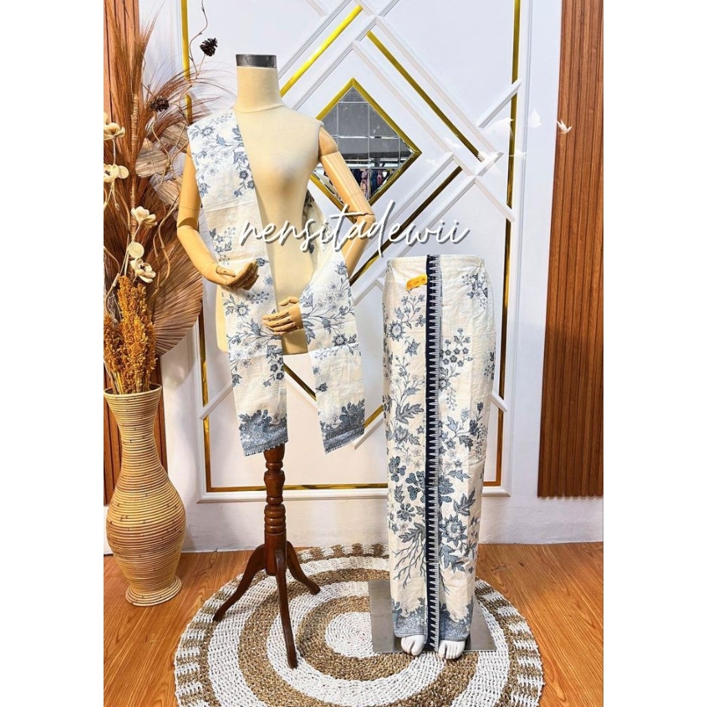 [CS/Cb] Cibulan 1 Set • Jarik Instan Cewek + Selendang | Kain Batik Cibulan