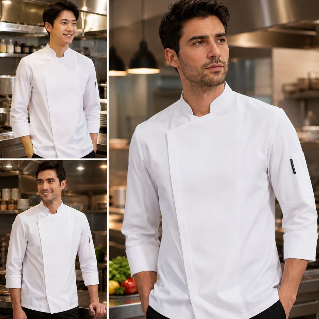 Jacket Koki Chef Jacket Chef Baju koki Seragam Koki Baju Chef 09