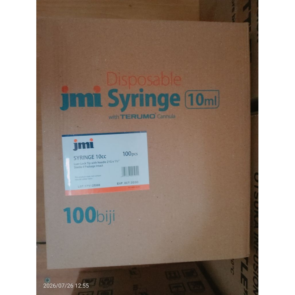 Jmi Disposable Syringe 10ml 100 Pcs Dengan Terumo Cannula Steril Luer Lock