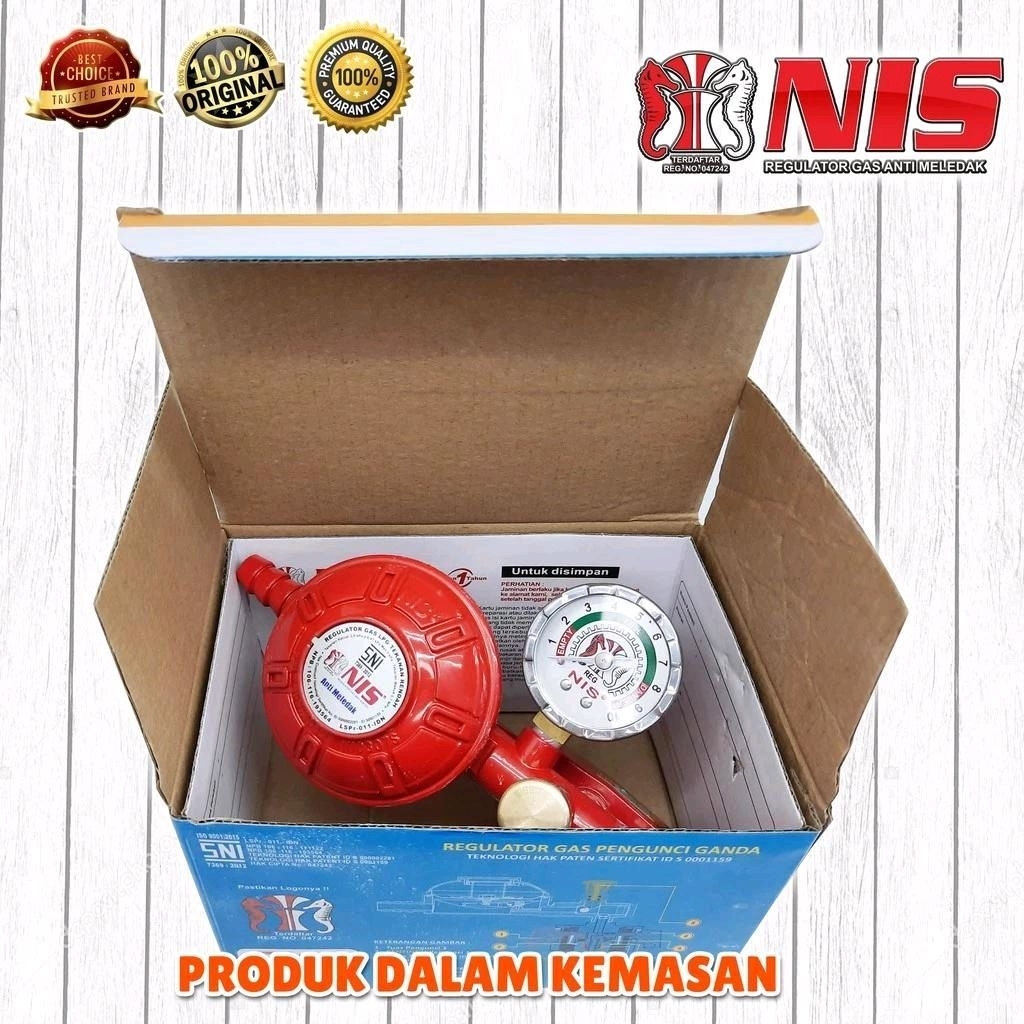 Regulator Kompor Gas NIS Robot-0307 Double Lock Safety